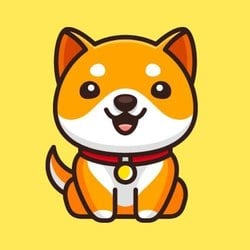 Baby Doge Coin (1MBABYDOGEUSDT) cryptocurrency logo and technical analysis signal