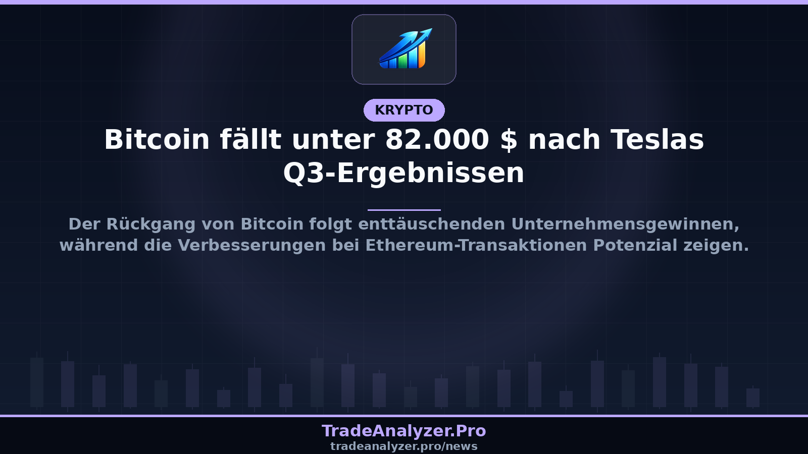 Bitcoin fällt unter 82.000 $ nach Teslas Q3-Ergebnissen