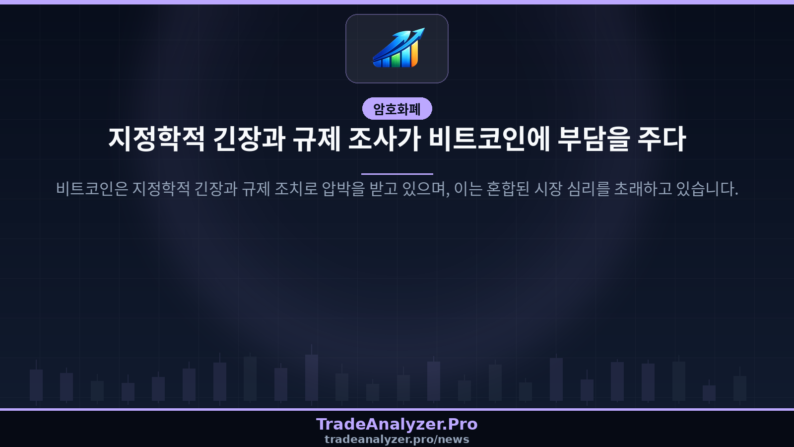 지정학적 긴장과 규제 조사가 비트코인에 부담을 주다