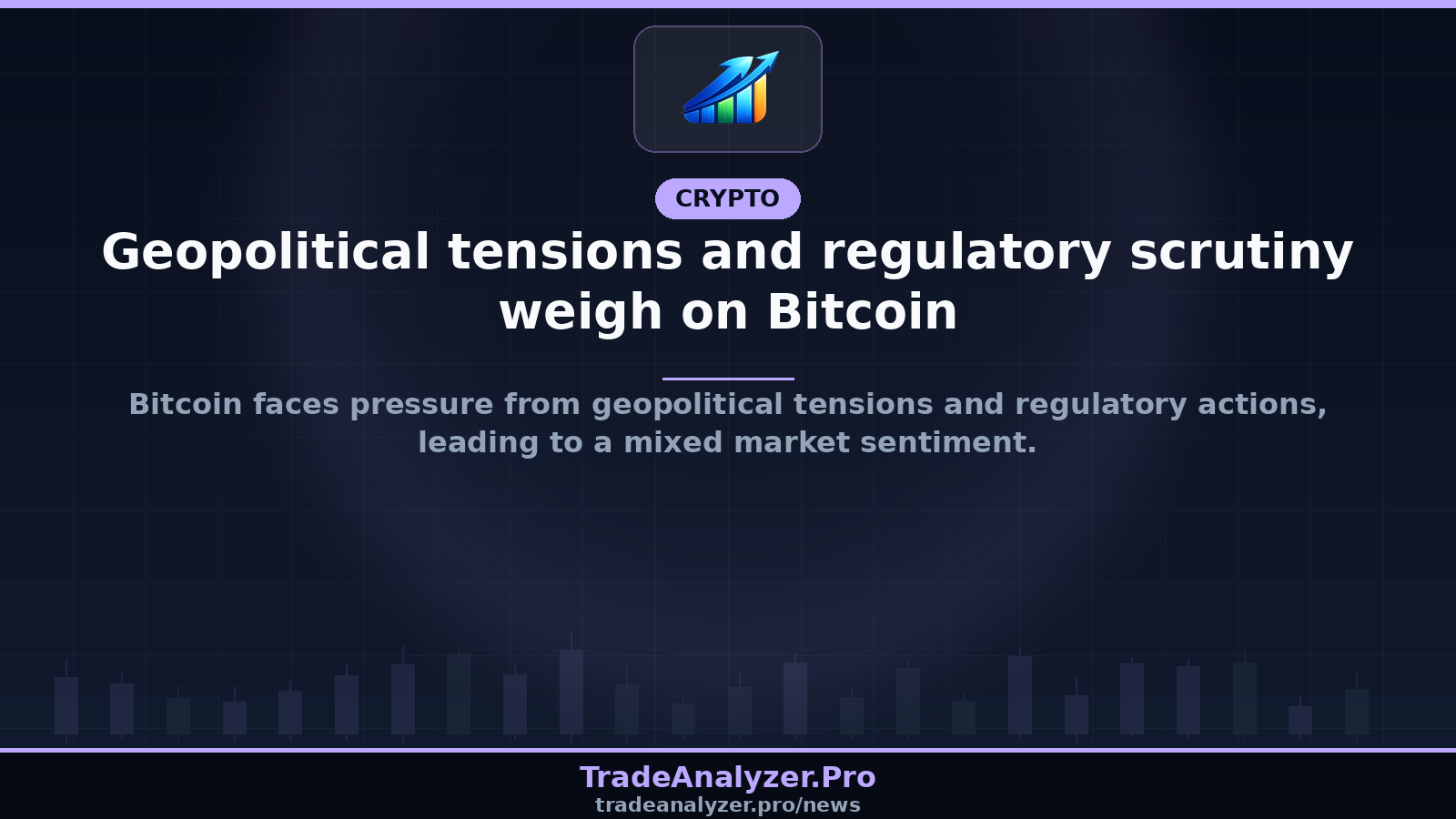 Geopolitical tensions and regulatory scrutiny weigh on Bitcoin