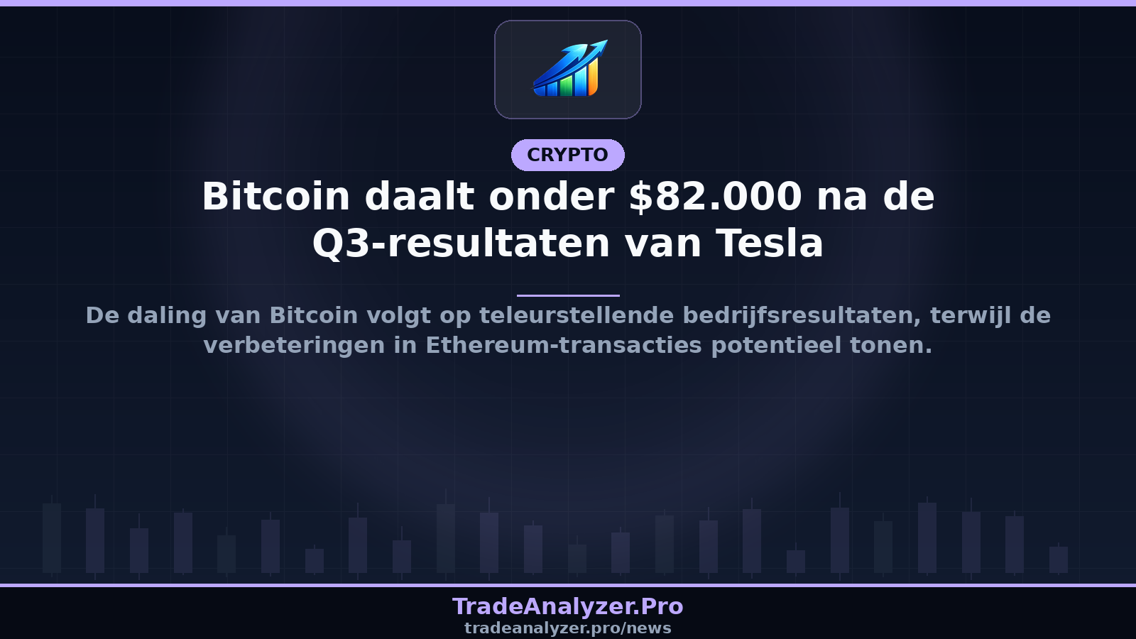 Bitcoin daalt onder $82.000 na de Q3-resultaten van Tesla
