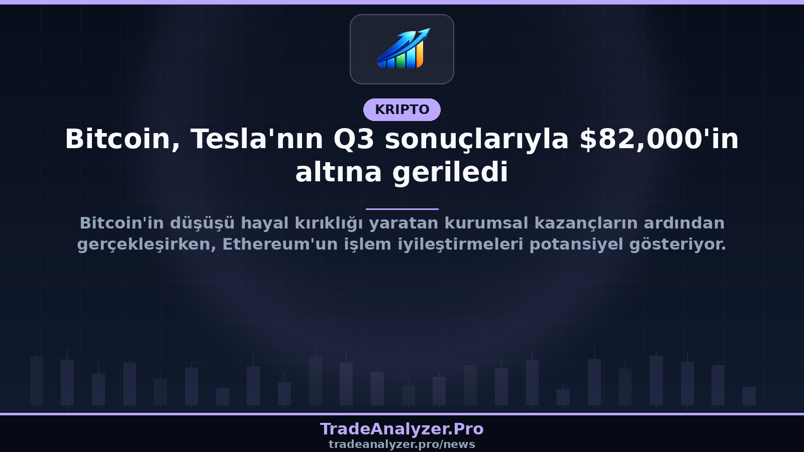 Bitcoin, Tesla'nın Q3 sonuçlarıyla $82,000'in altına geriledi